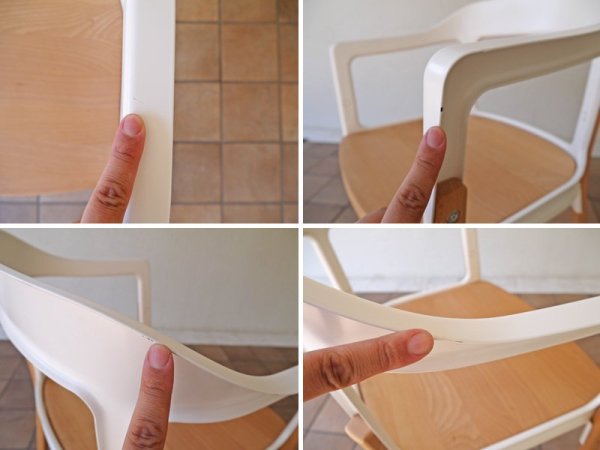 マジス Magis スティールウッドチェア Steelwood Chair スチールホワイト×ビーチ材 ロナン&エルワン・ブルレック A 美品 定価¥71,500- ◇