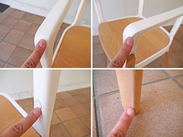 マジス Magis スティールウッドチェア Steelwood Chair スチールホワイト×ビーチ材 ロナン&エルワン・ブルレック B 美品 定価¥71,500- ◇