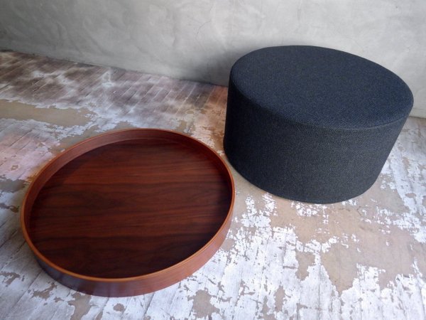 ソフトライン SOFTLINE ドラムス パフ トレイ DRUMS POUF スツール ローテーブル ウォールナット デンマーク アクタス ACTUS 取扱い ♪