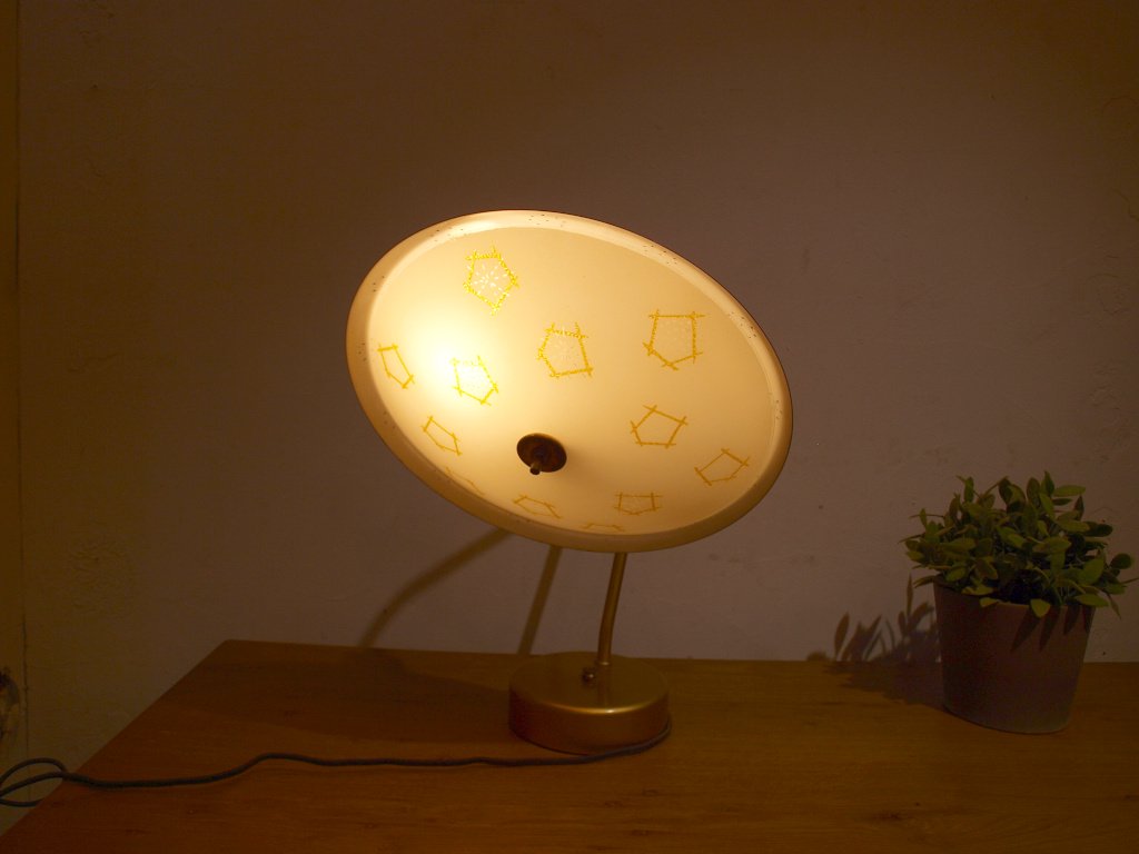 US ビンテージ デスクランプ Desk Lamp ミッドセンチュリー デスクシェード型 2灯 ランプ 角度調整可 デスクライト Desk Light ★