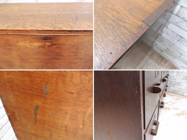 ジャパンビンテージ Japan vintage 無垢材 整理箪笥 チェスト 3段5列 抽斗15杯 木味 レトロ A ●