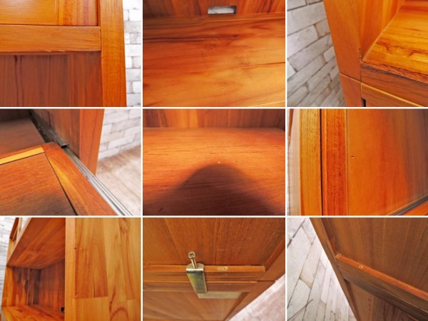 ウニコ unico ブレス BREATH キッチンボード 食器棚 チーク無垢材 北欧スタイル 廃番 ●