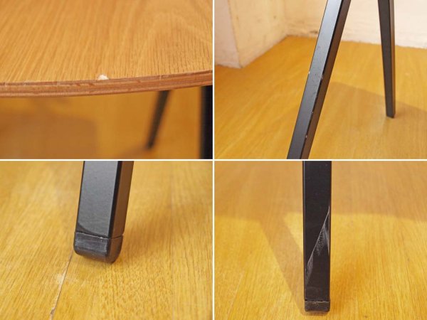 カロレ calore コルボ corvo オーク材 プライウッド × スチール ロッドベース イタリア 2脚セット コンパスレッグ キノシタ家具 ★