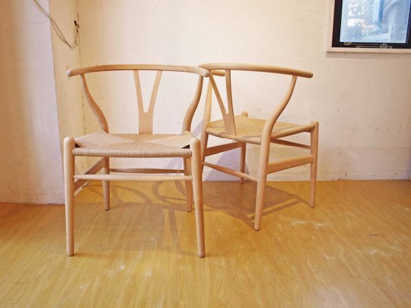 カール ハンセン & サン Carl Hansen & Son Yチェア CH24 ハンス・J・ウェグナー 座面張替済 ビーチ材 ソープフィニッシュ 日本仕様の座面高 ★