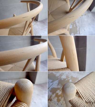 カールハンセン&サン Carl Hansen & son Yチェア CH24 ビーチ材 ソープフィニッシュ 日本仕様 座面張替済み ハンス・J・ウェグナー デンマーク 北欧家具 A ♪