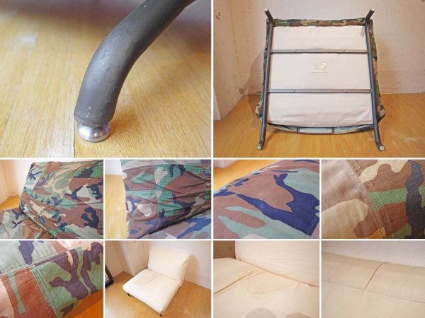 ジャーナルスタンダードファニチャー journal standard furniture ロデ Rodez Chair カバーリング リクライニングソファ 1P 迷彩柄 ★