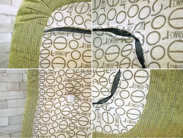 リーンロゼ ligne roset トーゴ TOGO 3人掛け ソファ ミッシェル デュカロワ Michel Ducaroy グリーン系 ファブリック 定価¥258,500~ ●