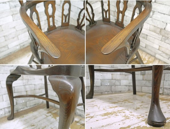 Fauld England ゴシック ウィンザーチェア イギリス 工房製造品 ●