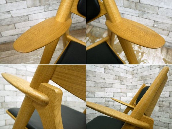 カールハンセン&サン Carl Hansen & son CH28P イージーチェア ラウンジチェア オーク材 レザー ハンス・J・ウェグナー デンマーク 北欧家具 ●