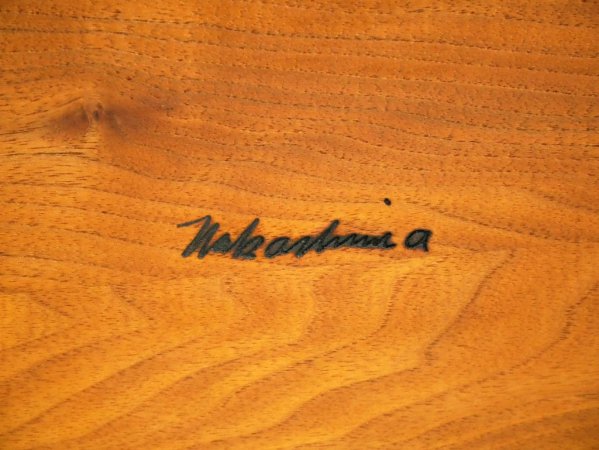 ジョージ・ナカシマ George Nakashima 桜製作所 CN103 ラウンジ アーム LOUNGE ARM ラウンジチェア ウォールナット無垢材 焼印入り ●