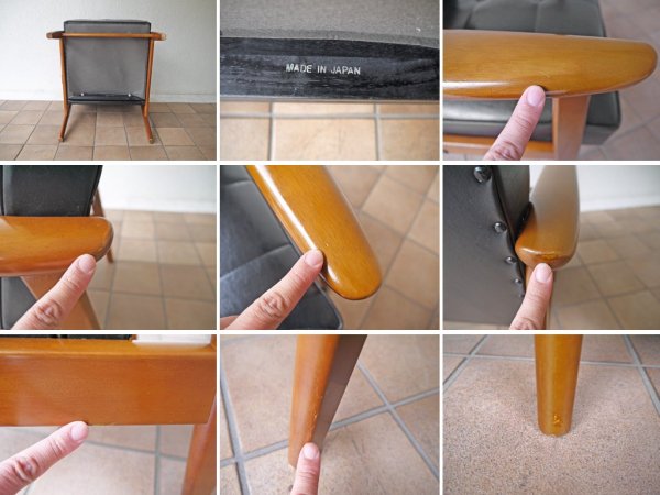 カリモク60 ロクマル karimoku Kチェア 1シーター 一人掛けソファ スタンダードブラック 60's ジャパニーズ ミッドセンチュリーモダンデザイン ◇