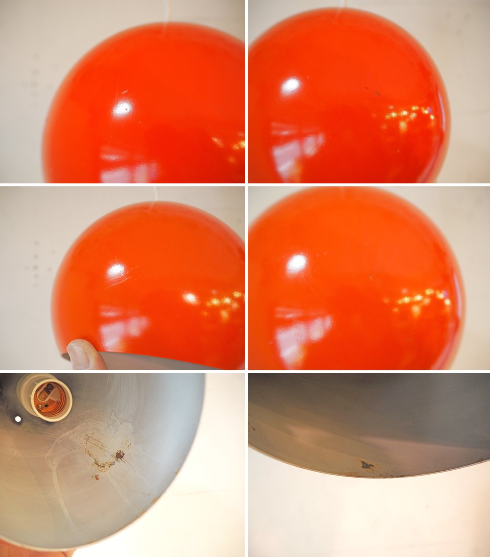 デンマークビンデージ danish vintage ボールペンダントライト ball pendant light パントンスタイル スペースエイジ オレンジ ミッドセンチュリー ビンテージ ★