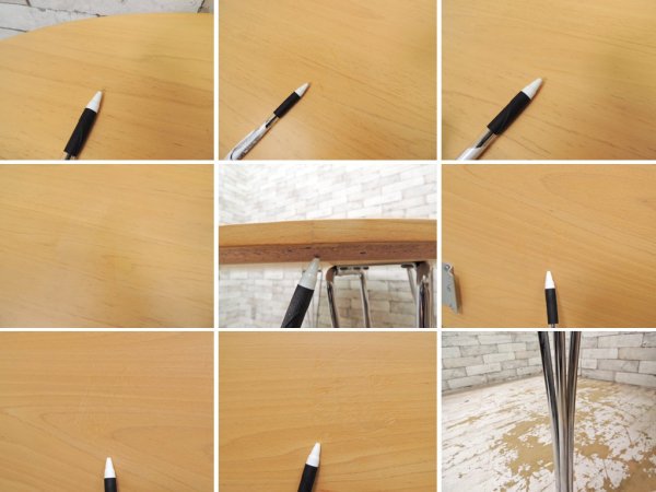 フリッツハンセン Fritz Hansen Bテーブル スーパー円テーブル ビーチ材天板 W100cm ブルーノマットソン アルネヤコブセン ピートハイン 北欧家具 ●