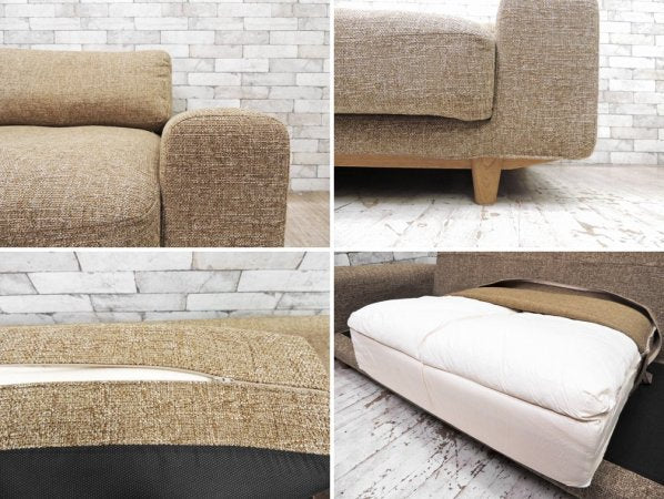 モモナチュラル Momo natural フロー FLOW 3人掛け カバーリング ソファ ロータイプ フェザークッション 参考価格:137,550円~169,050円 ●