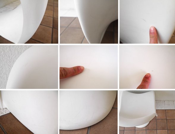 ヴィトラ vitra パントンチェア Panton Chair ホワイト ヴェルナー・パントン Panton スタッキングチェア ミッドセンチュリー スペースエイジ 定価¥36,300- ◇