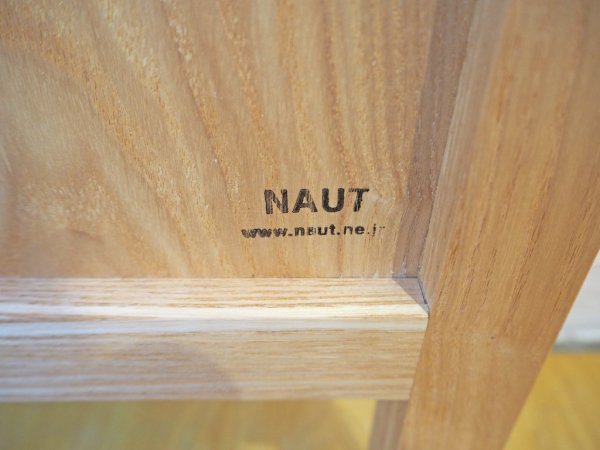 NAUT Furniture タモ無垢材 フレームミラー Flame mirror スタンド 壁掛け ナチュラル ★