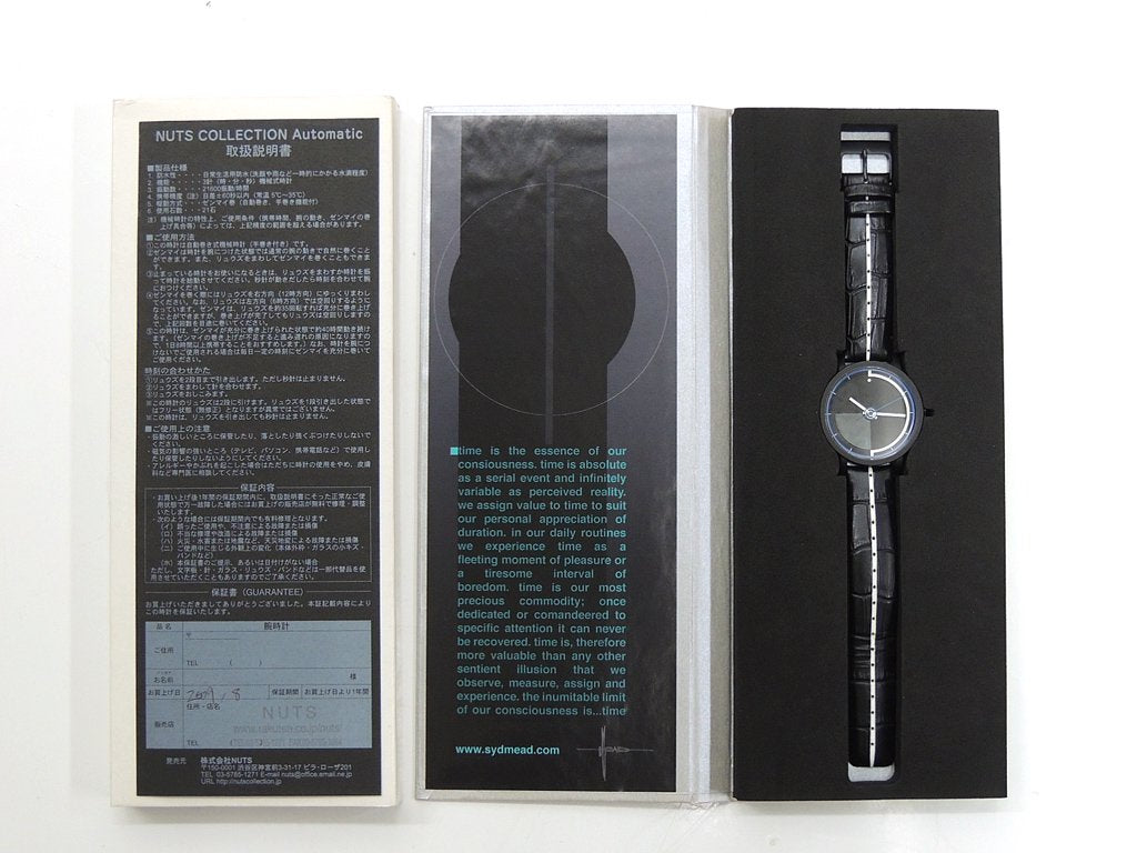 NUTS Collection エッセンス essence 限定300本 オートマチックモデル 2009年発売 Design : シドミード Syd Mead 腕時計 自動巻き ●