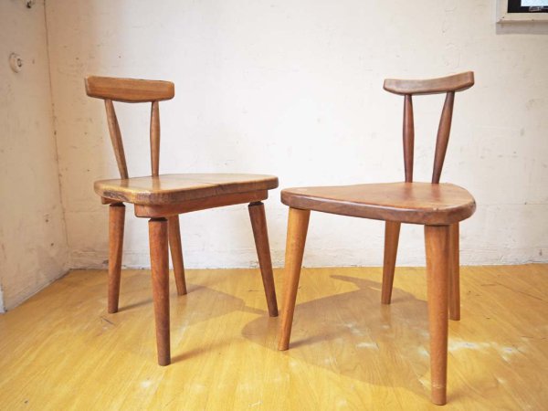 スタジオ イエス Studio Y’e.s スツール チェア 椅子 手作り ハンドメイド 国産木材使用 直井建築工房 B ★