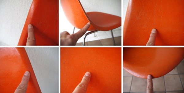 ハーマンミラー HermanMiller C&R. イームズ Eames 60-70's ビンテージ 前期 2nd サイドシェルチェア レアメダリオン付き Hベース DSX フルオリジナル ◇