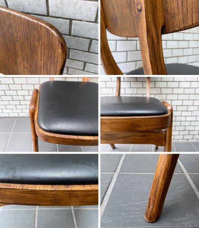 関家具 コンフィ COMFY プラモ Plamo ダイニングチェア スタッキング PVCレザー 北欧ビンテージスタイル A ■