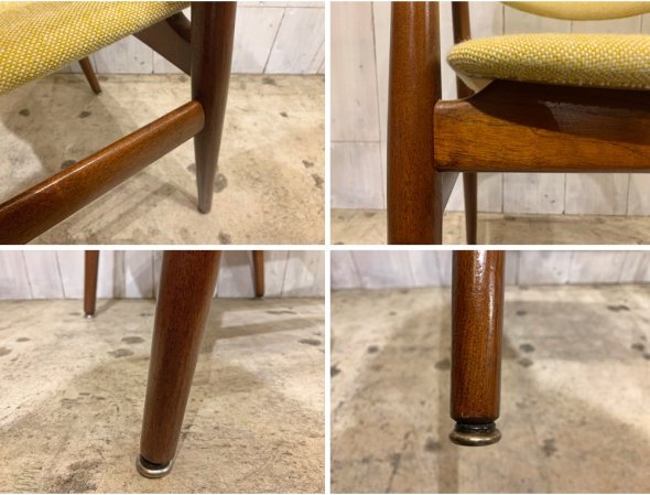 Hong Stolefabrik チーク材 アームチェア ラウンジチェア エリック・キルケゴー Erik Kirkegaard ファブリック張替済み 北欧家具 ビンテージ ■