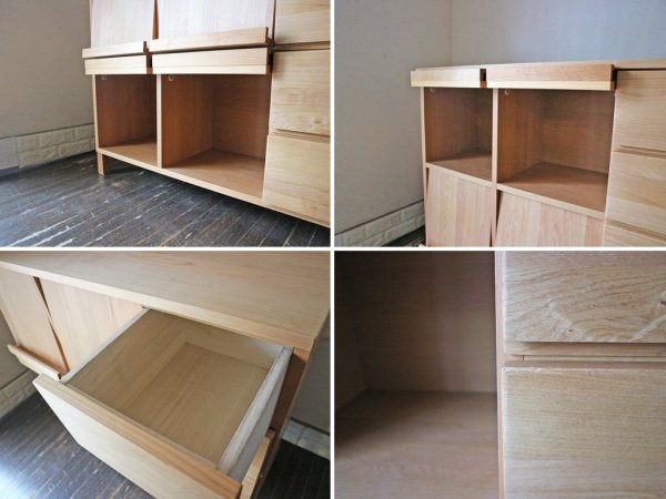 家具の里 木製本棚 ディスプレーラック アルダー材 桐材 キャビネット 収納 ◎