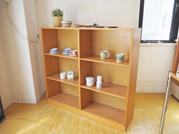 エスケーエム SKM オーク材 ブックケース シェルフ デンマーク スカンジナビアンモダン デザイン 棚板可動 Danish Design ★