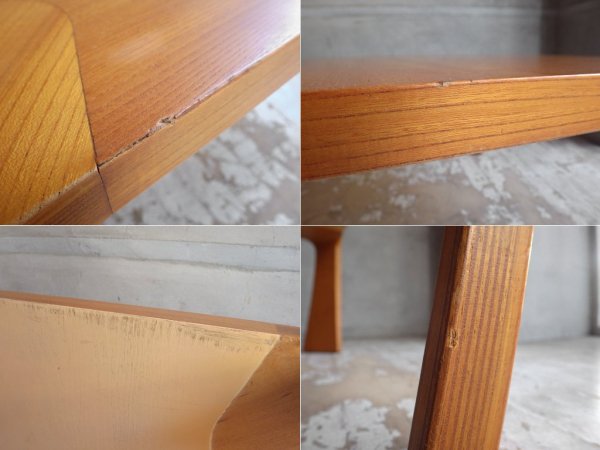 天童木工 Tendo プライウッド 座卓 欅材 ローテーブル W75cm 乾三郎 デザイン ♪