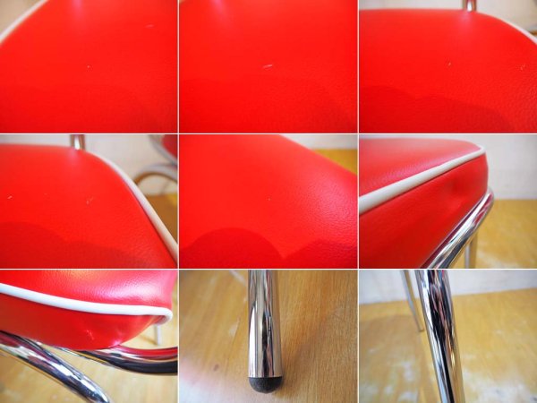 コカ・コーラ Coca Cola ダイナーチェア 2脚セット B オフィシャルライセンスプロダクト 50s アメリカンオリジナルデザイン ★