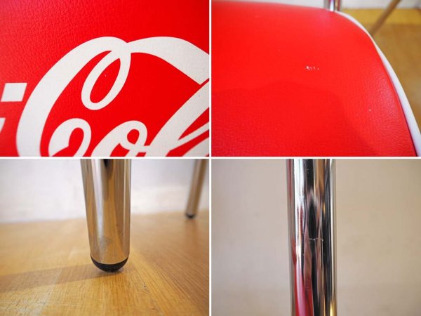 コカ・コーラ Coca Cola ダイナーチェア 2脚セット A オフィシャルライセンスプロダクト 50s アメリカンオリジナルデザイン ★