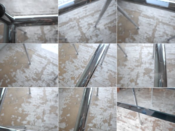 カッシーナ Cassina LC12 ダイニングテーブル クリアガラス 幅120cm ル・コルビジェ デザイン 参考価格:¥429,000ー♪