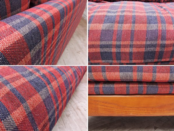 アクメファニチャー ACME Furniture ウィンダン WINDAN ソファ 3人掛け チェック柄 アメリカンヴィンテージスタイル 美品 ●