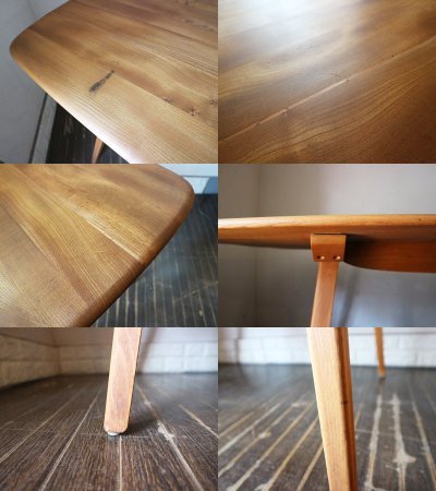 アーコール Ercol ダイニングテーブル エルム材 W152cm UKビンテージ 英国 アンティーク ◎