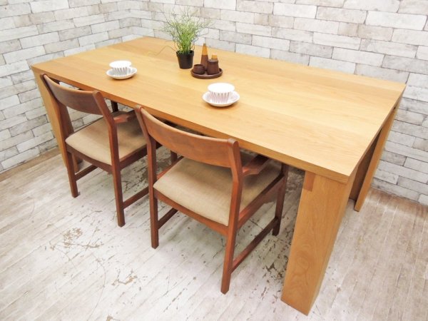 イデー IDEE マシーフ MASSIF ダイニングテーブル 18 オーク無垢材 ナチュラル 定価¥414,750- 廃番 ●