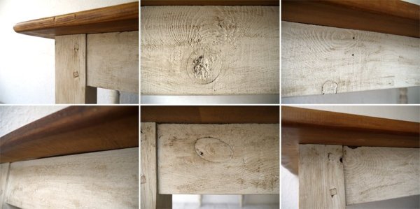 UKビンテージ オールドパイントップ ダイニングテーブル エキペ EQUIPEE 購入 参考価格15万 英国製 作業台 ワークテーブル ラスティック シャビー&シック ブリティッシュ ◇