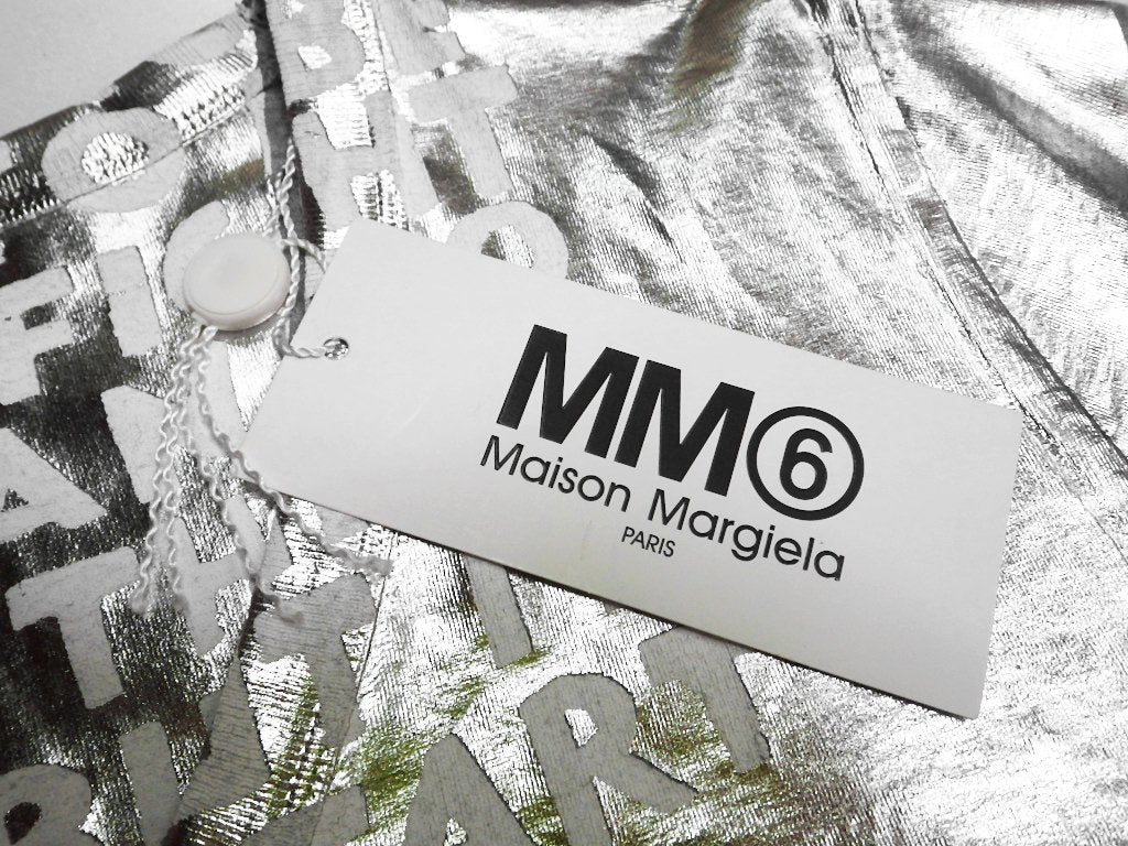 エムエムシックス MM6 エイズ Tシャツ グレー × シルバー Martin Margiela マルタンマルジェラ 未使用品 ●