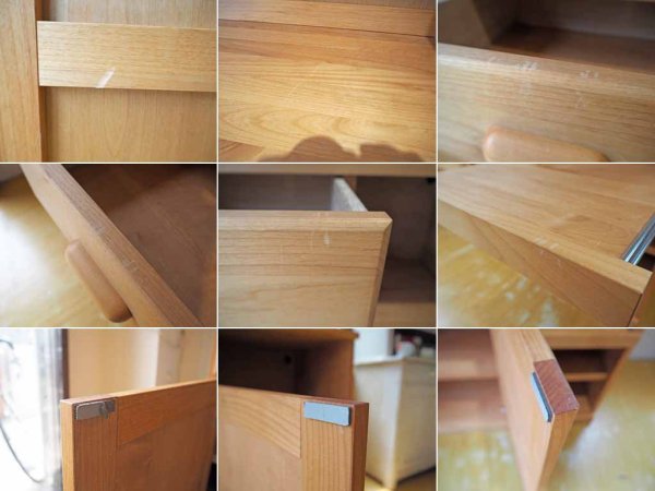 モモナチュラル MOMO natural ヴィボ vibo キッチンボード 中央オープンタイプ 食器棚 フラップ扉 アルダー材 幅120cm オイル仕上 ★