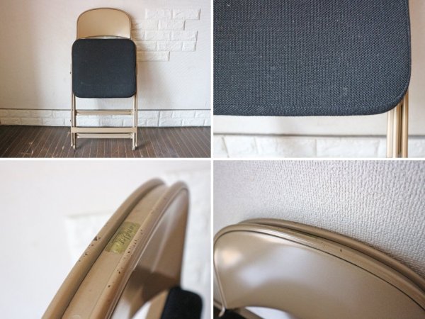 クラリン CLARIN フォールディングチェア 折り畳み式 デスクチェア Folding chair SANDLER ブラック ファブリッククッション C ◎
