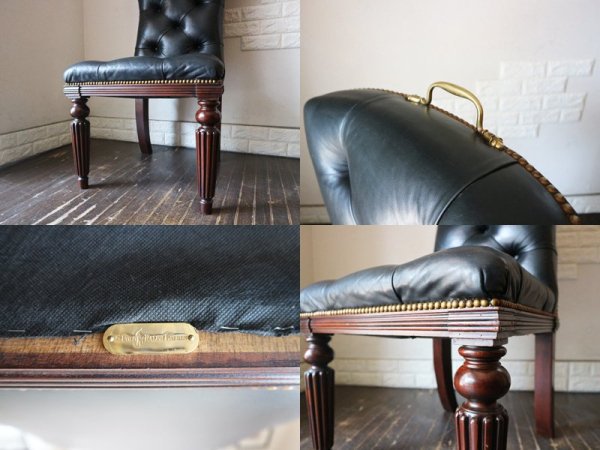 ラルフローレン ホーム RALPH LAUREN HOME ヘンレドン ダイニングチェア Telford dining chair ハイバック タフテッドレザー スタッズ 希少 アメリカ ◎