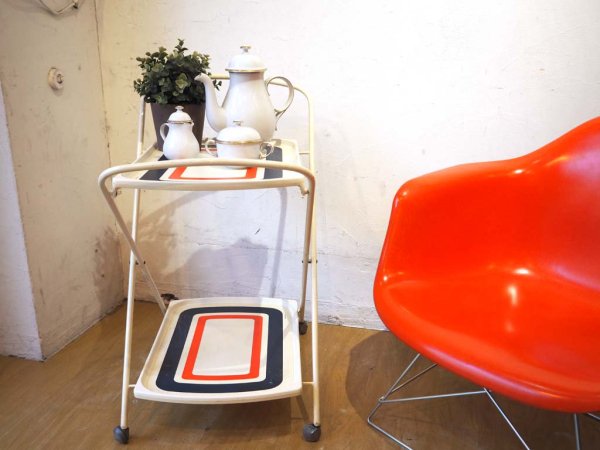 UK ビンテージ フォールディングワゴン Folding Wagon ファンシーカート Fancy Cart 折畳 ミッドセンチュリー スペースエイジデザイン ★