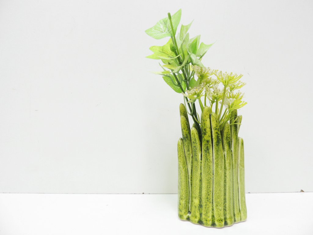 ノーマンコペンハーゲン Normann Copenhagen グラス Grass フラワーベース 陶製 一輪挿し グリーン H.P.FRAN –  TOKYO RECYCLE imption