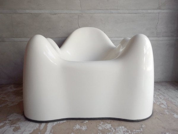ベイレリアン BEYLERIAN Ltd. ウェンデルキャッスル Wendell Castle モーラーチェア Molar Chair ラウンジチェア 白 70-80’s ビンテージ MoMA♪