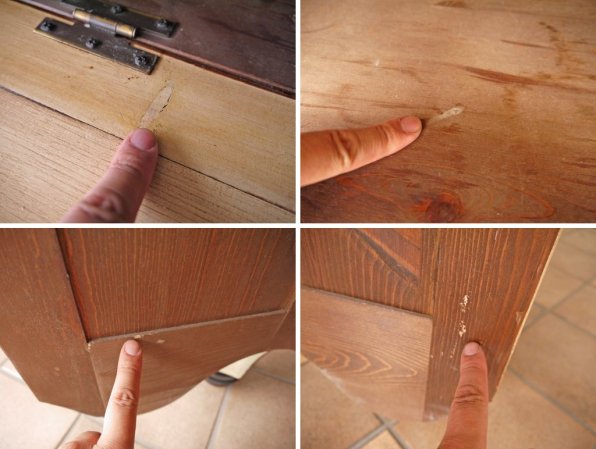 アンファン enfant パイン材 カップボード 食器棚 アメリカンカントリースタイル アンティーク加工 廃番 希少 ◇