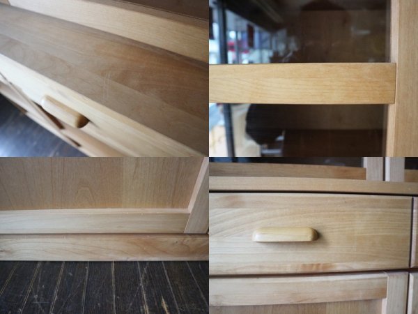 モモナチュラル Momo Natural ビボ VIBO カップボード 食器棚 アルダー材 定価103,680円 ◎