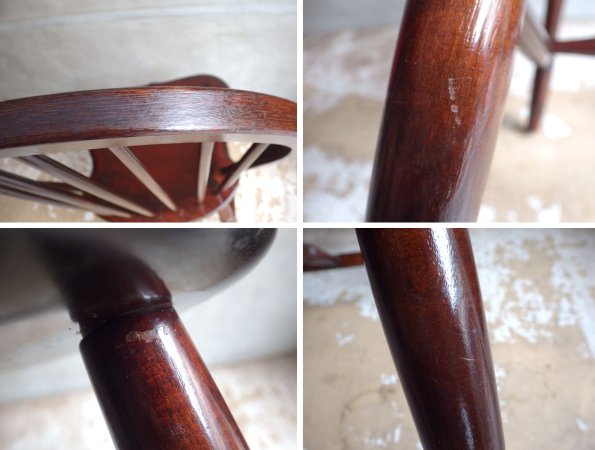 松本民芸家具 #72 リーチ型 ウィンザーチェア バーナードリーチ ミズメザクラ 刻印有 民藝 和モダン 定価¥81,000- B♪