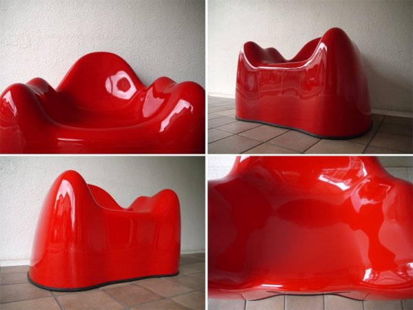 ベイレリアン BEYLERIAN モラーチェア Molar Chair レッド 70-80’s ビンテージ ウェンデル・キャッスル Wendell Castle MCM スペースエイジ MoMA ◇