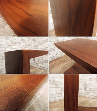 家具蔵 KAGURA ダン DAN ウォールナット無垢材 ソファテーブル サイドテーブル キャスター付 定価47,300円~60,500円 ●