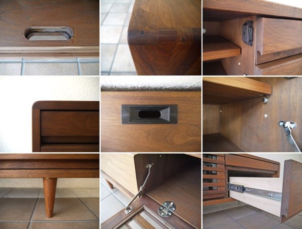 クレセント CRESCENT 三日月家具 150 TVボード Hi 天然杢 ウォールナット 無垢材 オイルフィニッシュ 定価¥82,500- アクタス ACTUS 取扱 AVボード 美品 ◇