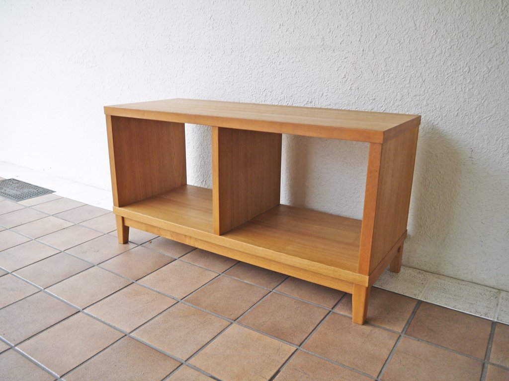 廃盤モデル 無印 MUJI タモ材 オープンシェルフ 2段x3列 ナチュラル 無印良品 木製シェルフ・タモ材 廃盤品 レア無印良品木製シェルフ２×２