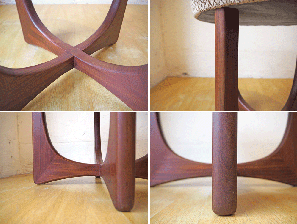 エベネゼル・グーム Ebenezer Gomme ジープラン G-PLAN フレスコ Fresco チーク材 スツール ファブリック 英国家具 UKビンテージ ★